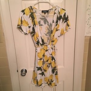 Lulu’s Lemon Wrap Dress